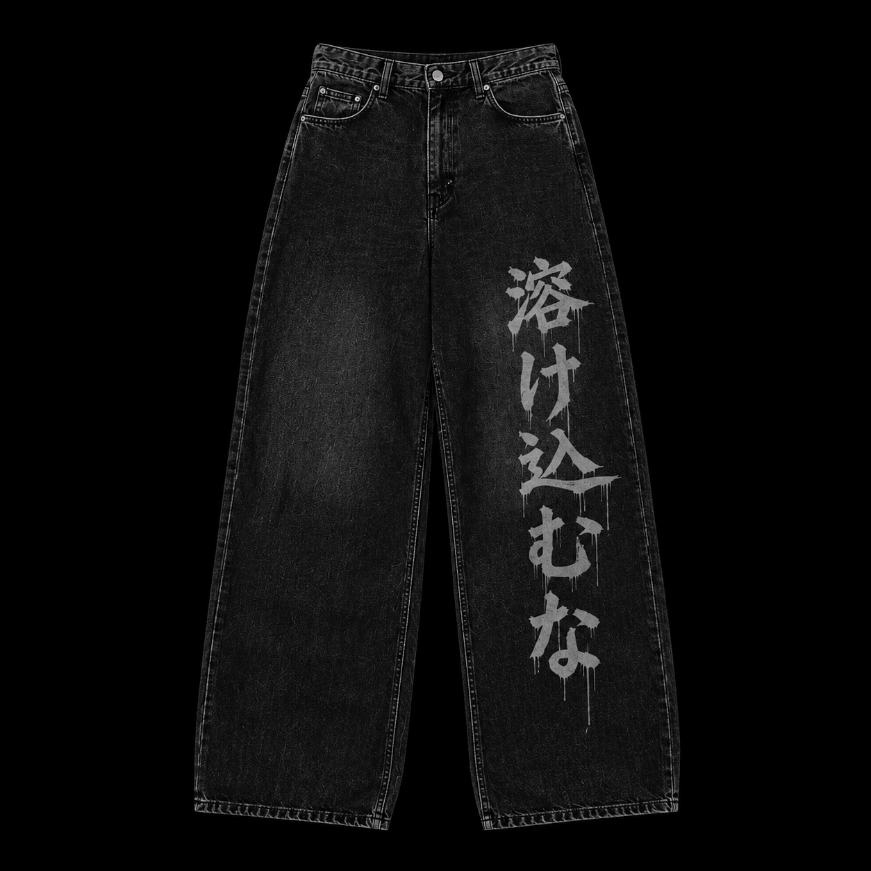 Black Acid Wash Jeans